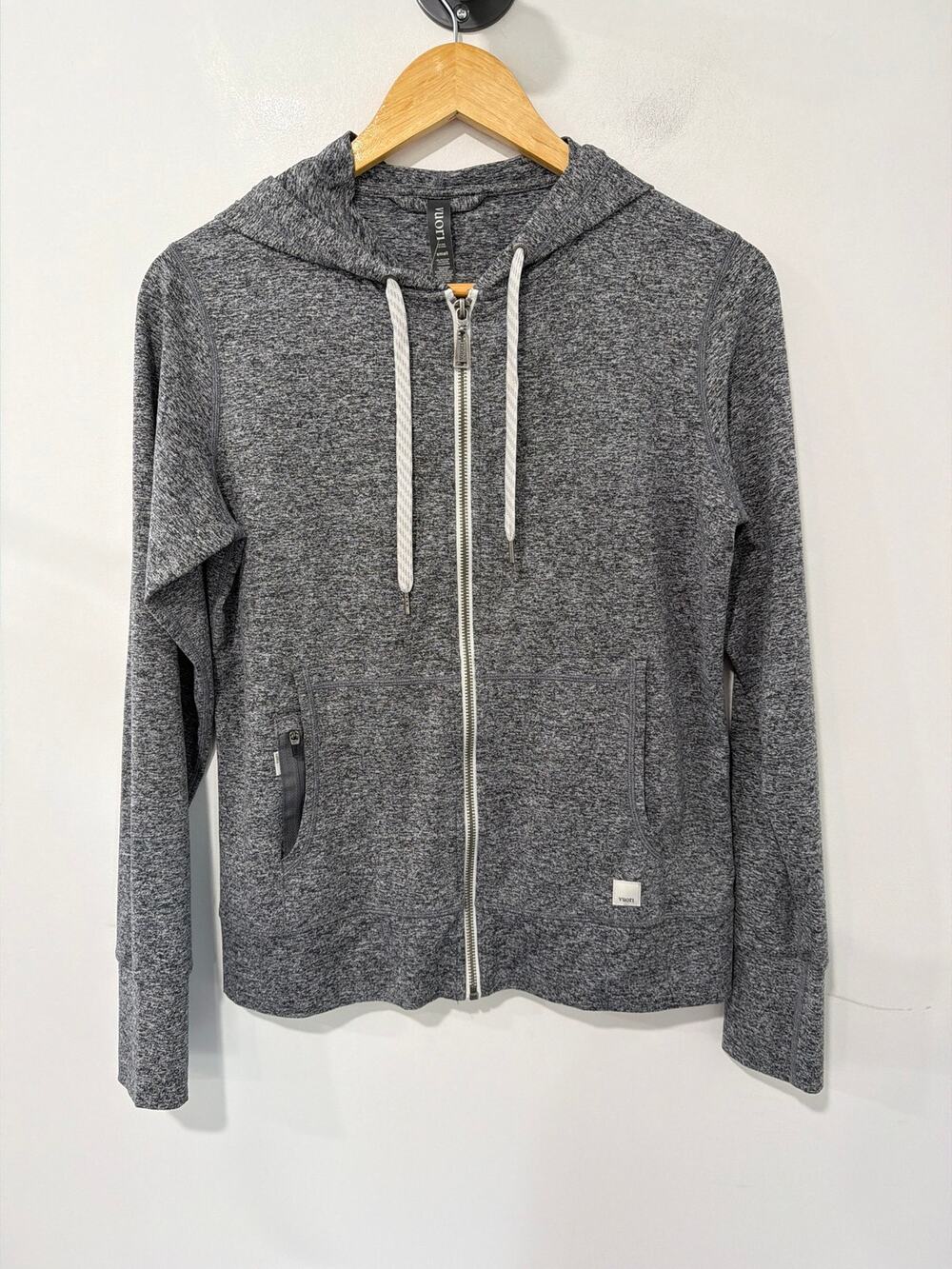 Vuori Halo Performance Full Zip Hoodie Gray Size S